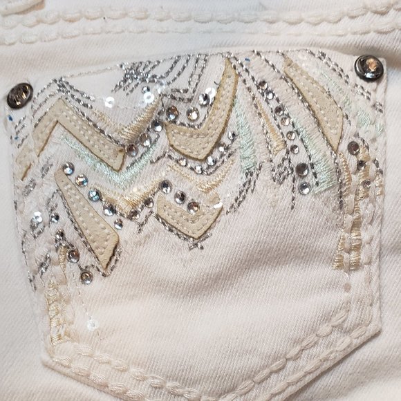 Arizona Jean Co Girls Bermuda Shorts  White  Size 8 - Picture 5 of 5